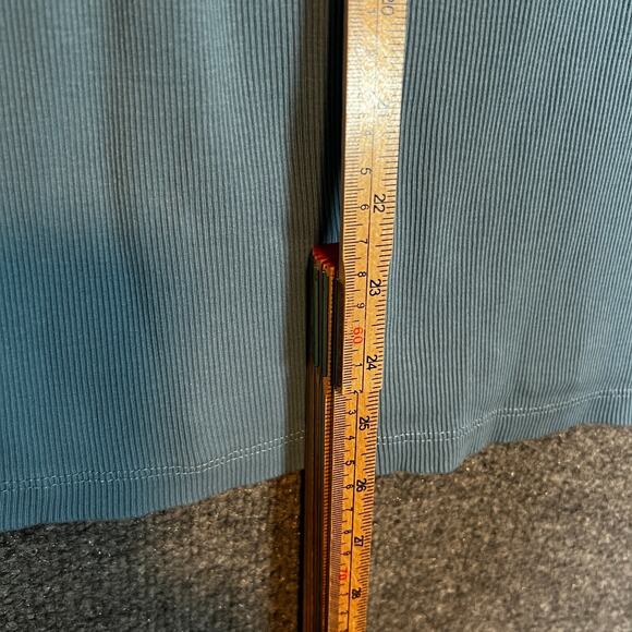 Lands End Shirt Womens 1X Blue Short Sleeve Tshirt Square Neck Plus Size Stretch - Picture 4 of 8